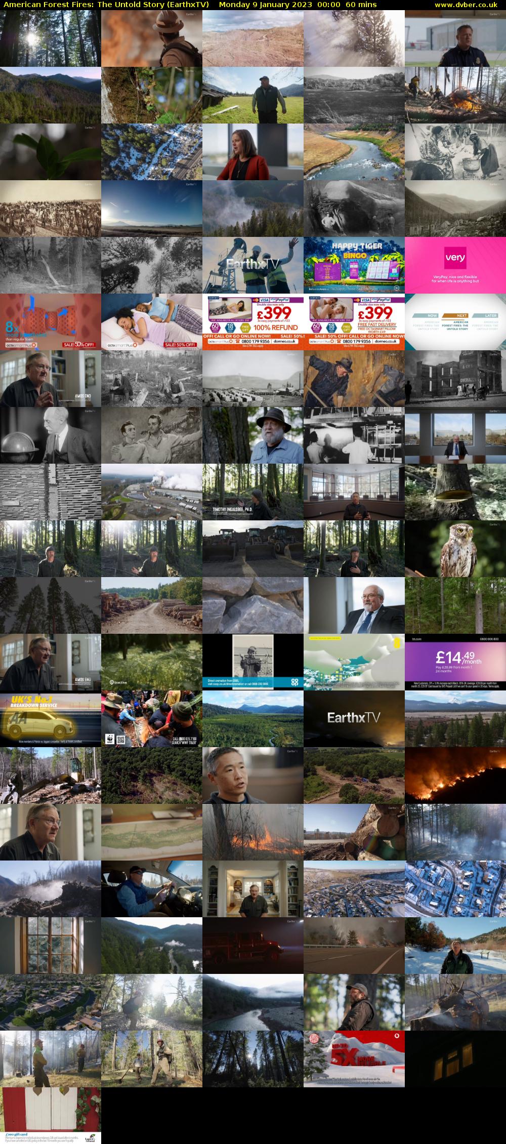  American Forest Fires: The Untold Story (EarthxTV) Monday 9 January 2023 00:00 - 01:00