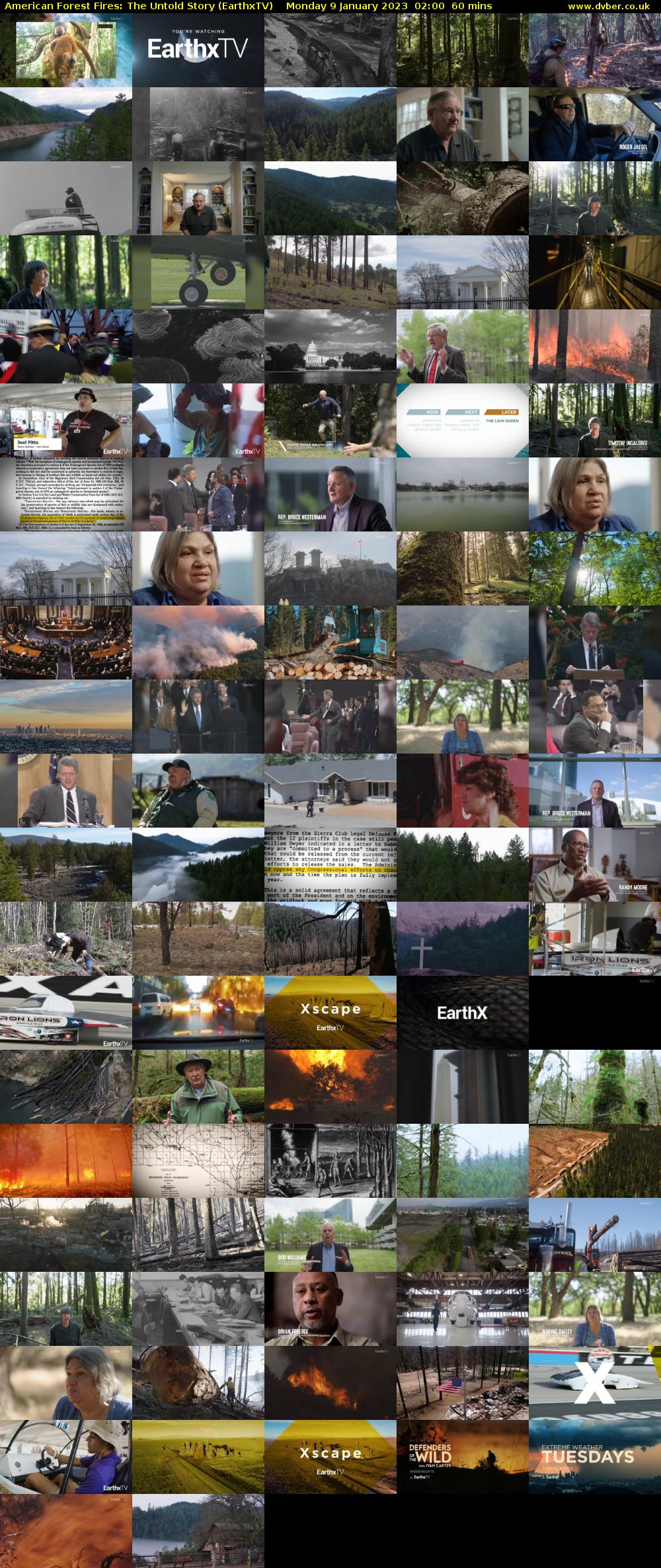  American Forest Fires: The Untold Story (EarthxTV) Monday 9 January 2023 02:00 - 03:00