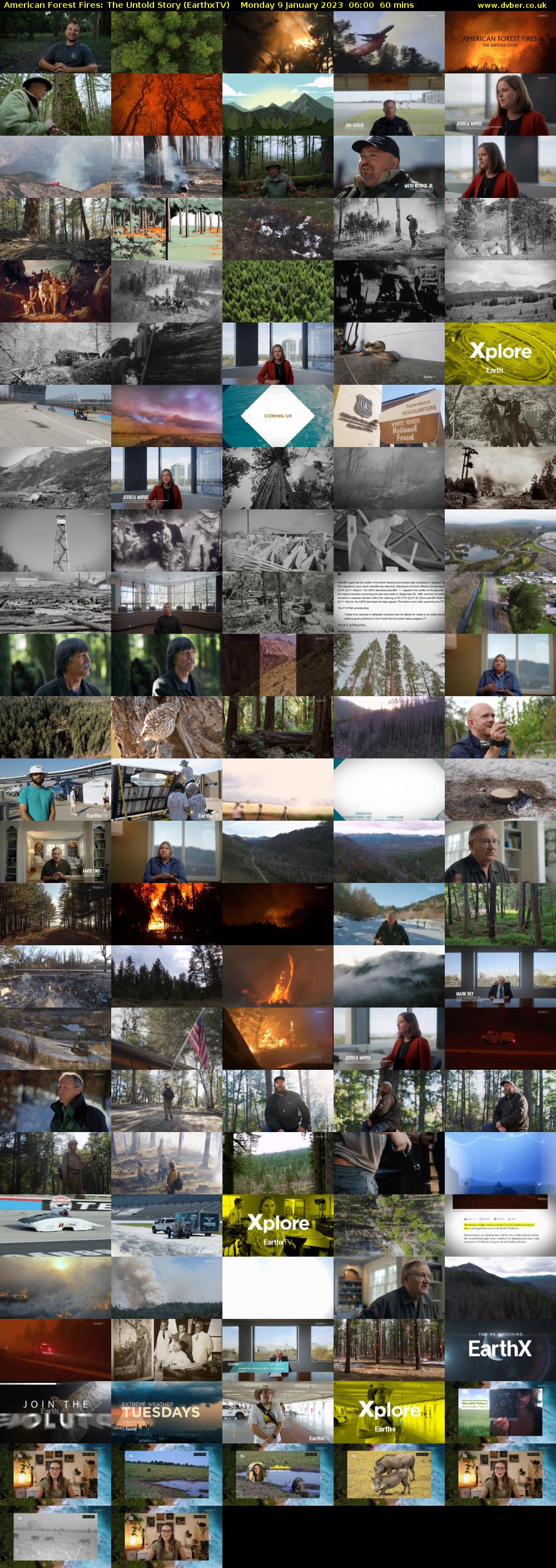  American Forest Fires: The Untold Story (EarthxTV) Monday 9 January 2023 06:00 - 07:00
