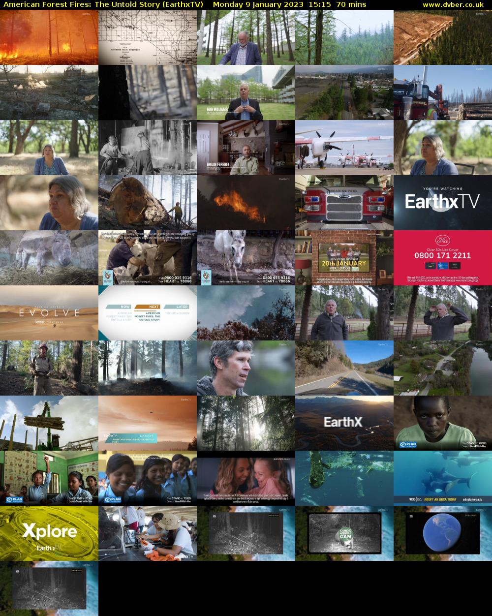  American Forest Fires: The Untold Story (EarthxTV) Monday 9 January 2023 15:15 - 16:25