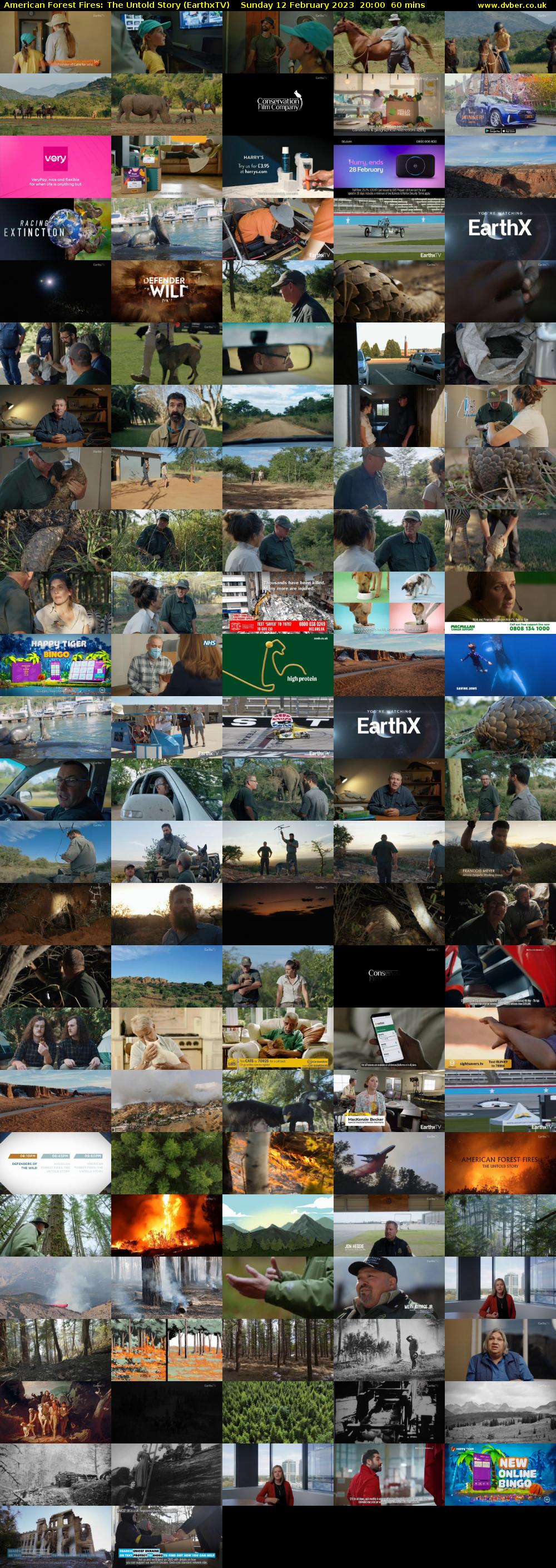  American Forest Fires: The Untold Story (EarthxTV) Sunday 12 February 2023 20:00 - 21:00