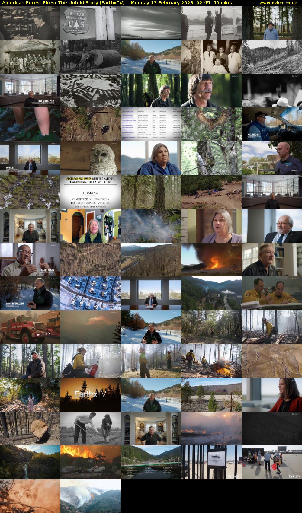  American Forest Fires: The Untold Story (EarthxTV) Monday 13 February 2023 02:45 - 03:35