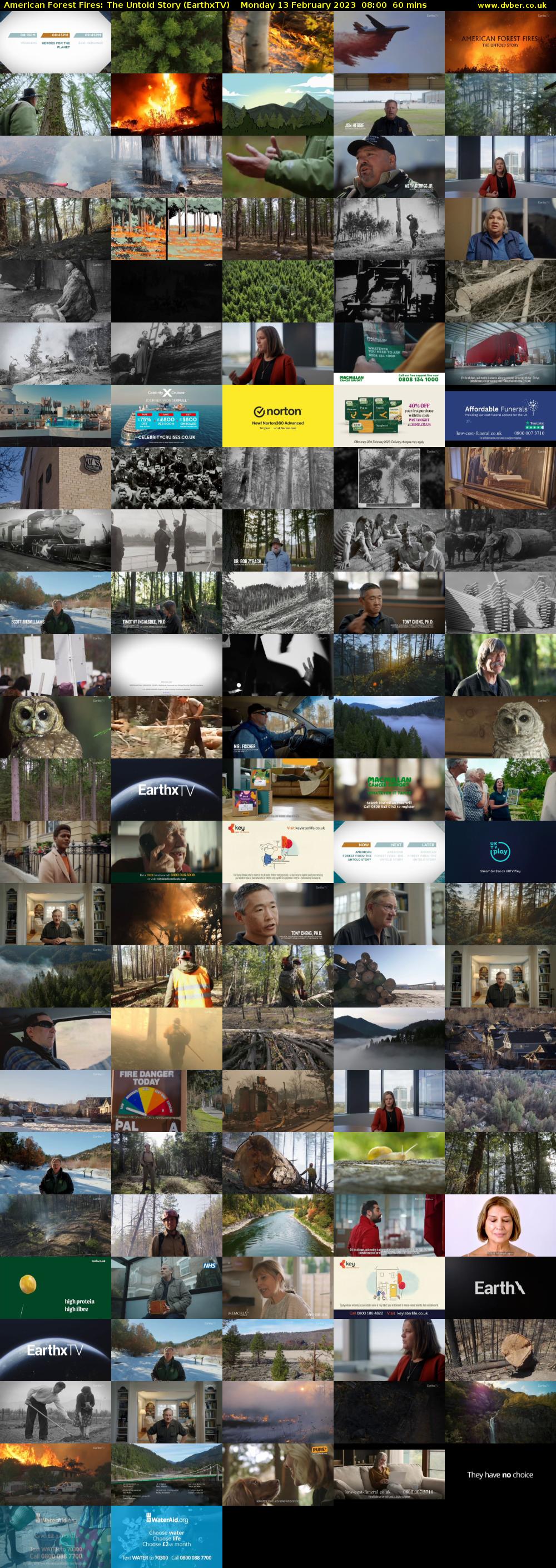  American Forest Fires: The Untold Story (EarthxTV) Monday 13 February 2023 08:00 - 09:00