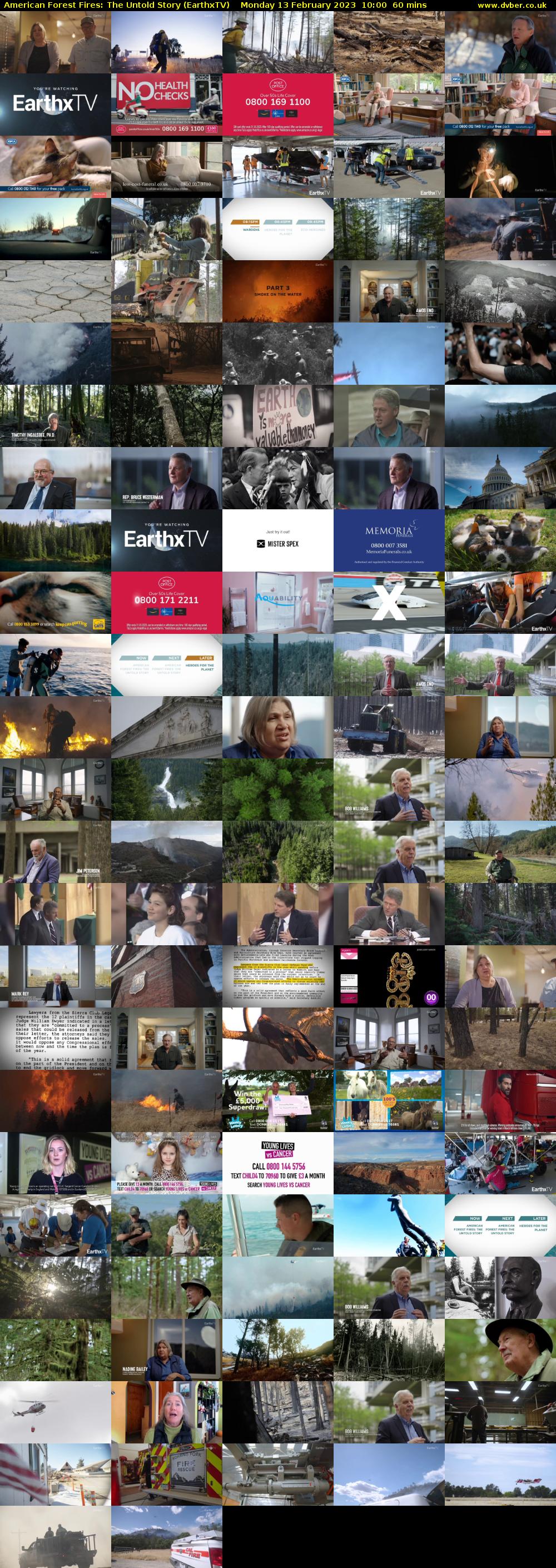  American Forest Fires: The Untold Story (EarthxTV) Monday 13 February 2023 10:00 - 11:00