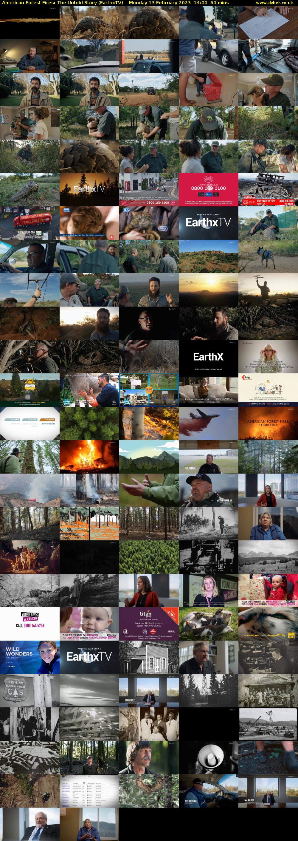  American Forest Fires: The Untold Story (EarthxTV) Monday 13 February 2023 14:00 - 15:00