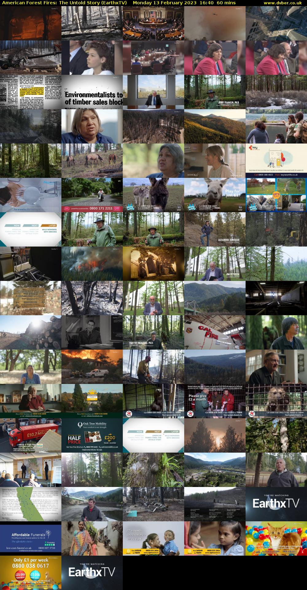  American Forest Fires: The Untold Story (EarthxTV) Monday 13 February 2023 16:40 - 17:40