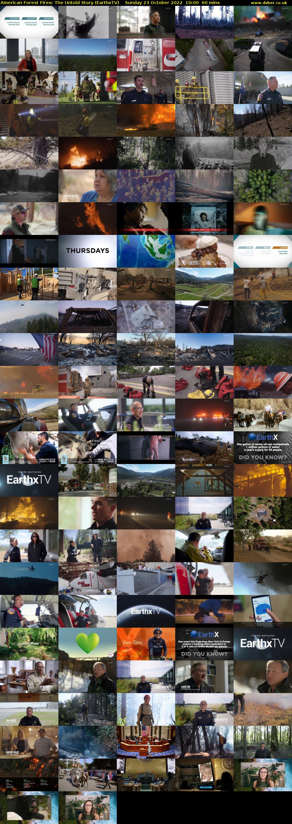 American Forest Fires: The Untold Story (EarthxTV) Sunday 23 October 2022 10:00 - 11:00