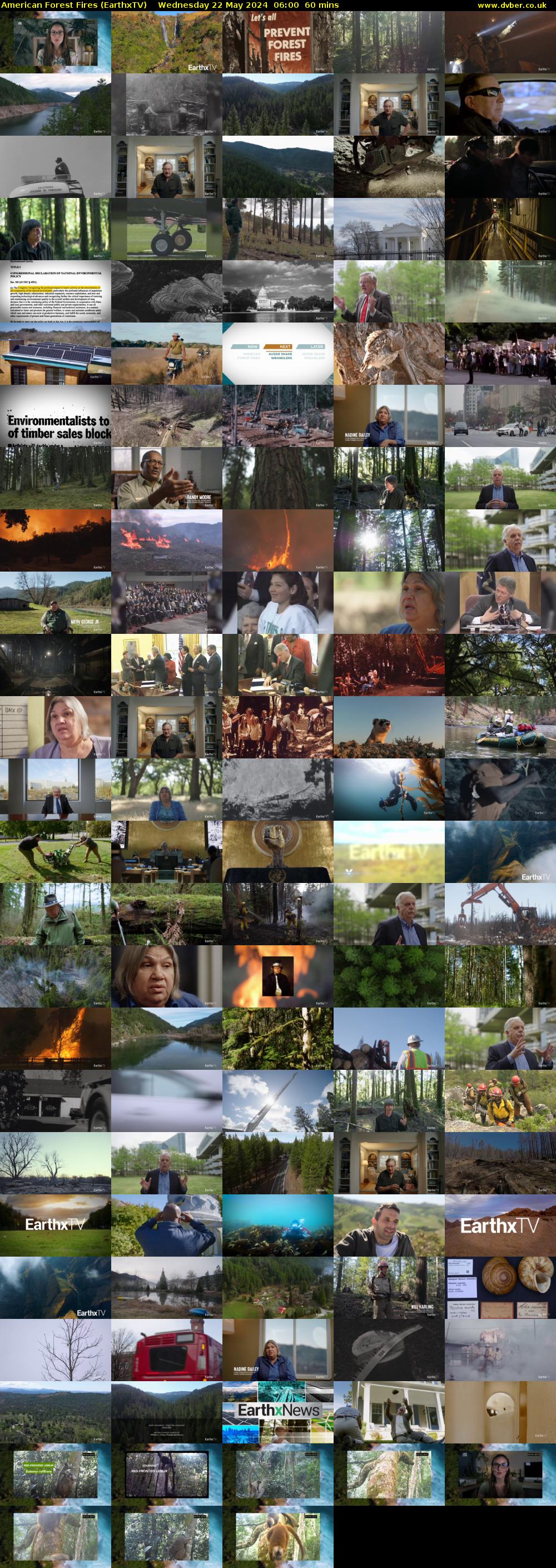 American Forest Fires (EarthxTV) Wednesday 22 May 2024 06:00 - 07:00