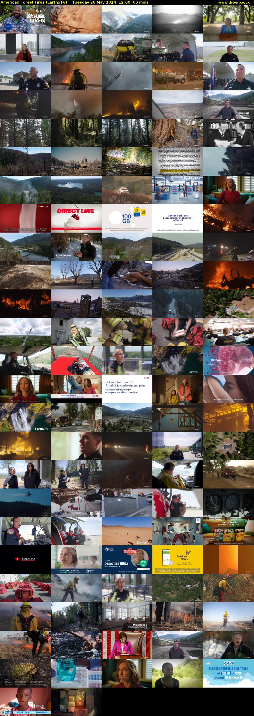 American Forest Fires (EarthxTV) Tuesday 28 May 2024 12:00 - 13:00