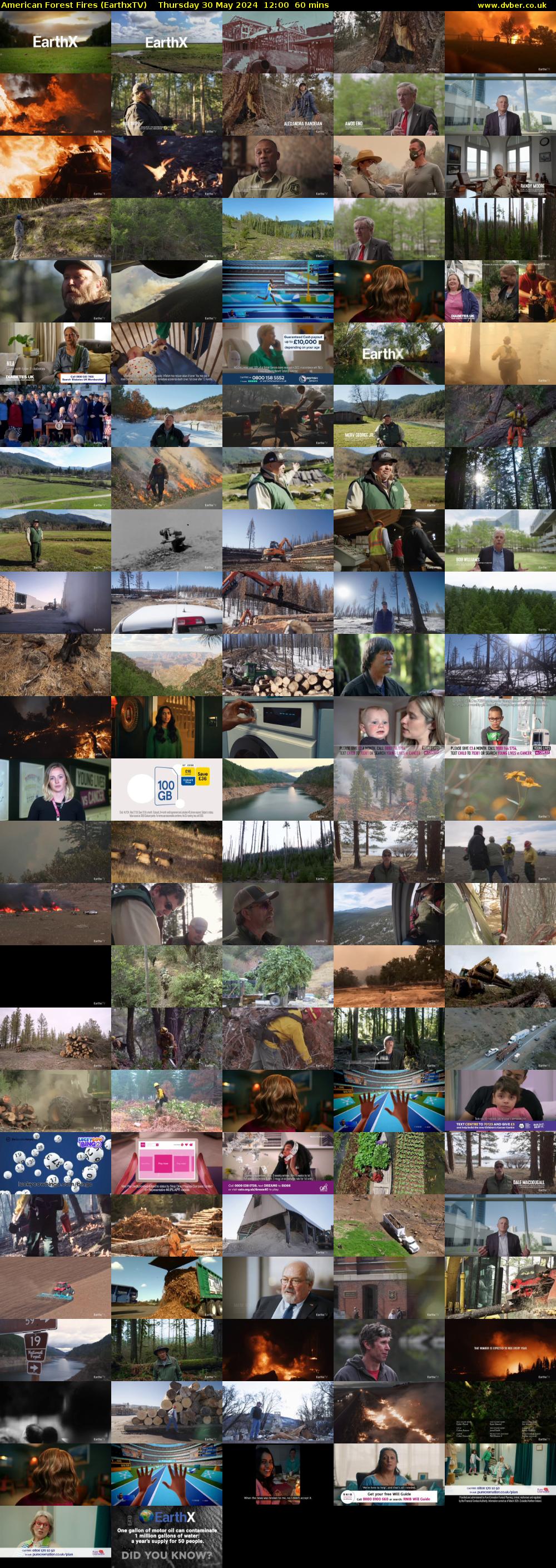 American Forest Fires (EarthxTV) Thursday 30 May 2024 12:00 - 13:00