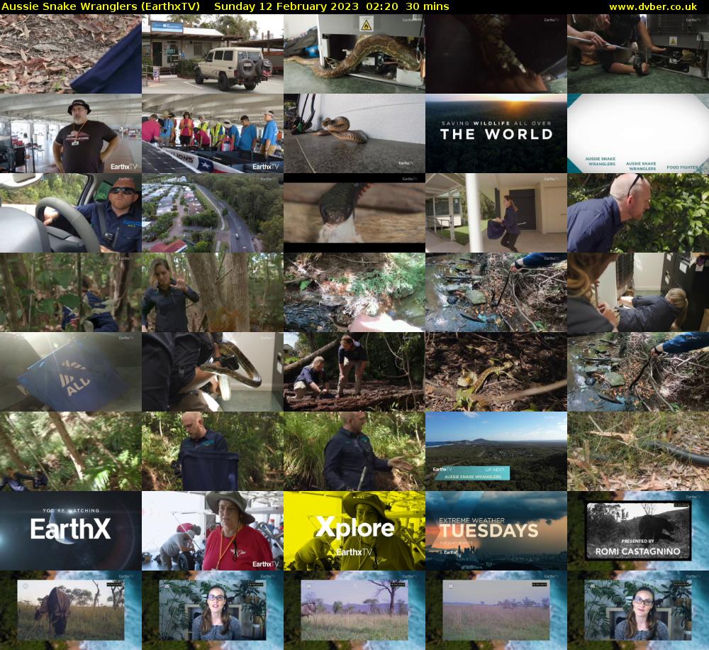 Aussie Snake Wranglers (EarthxTV) Sunday 12 February 2023 02:20 - 02:50