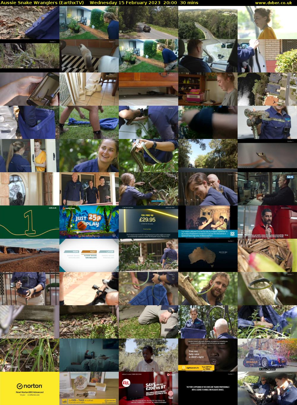 Aussie Snake Wranglers (EarthxTV) Wednesday 15 February 2023 20:00 - 20:30