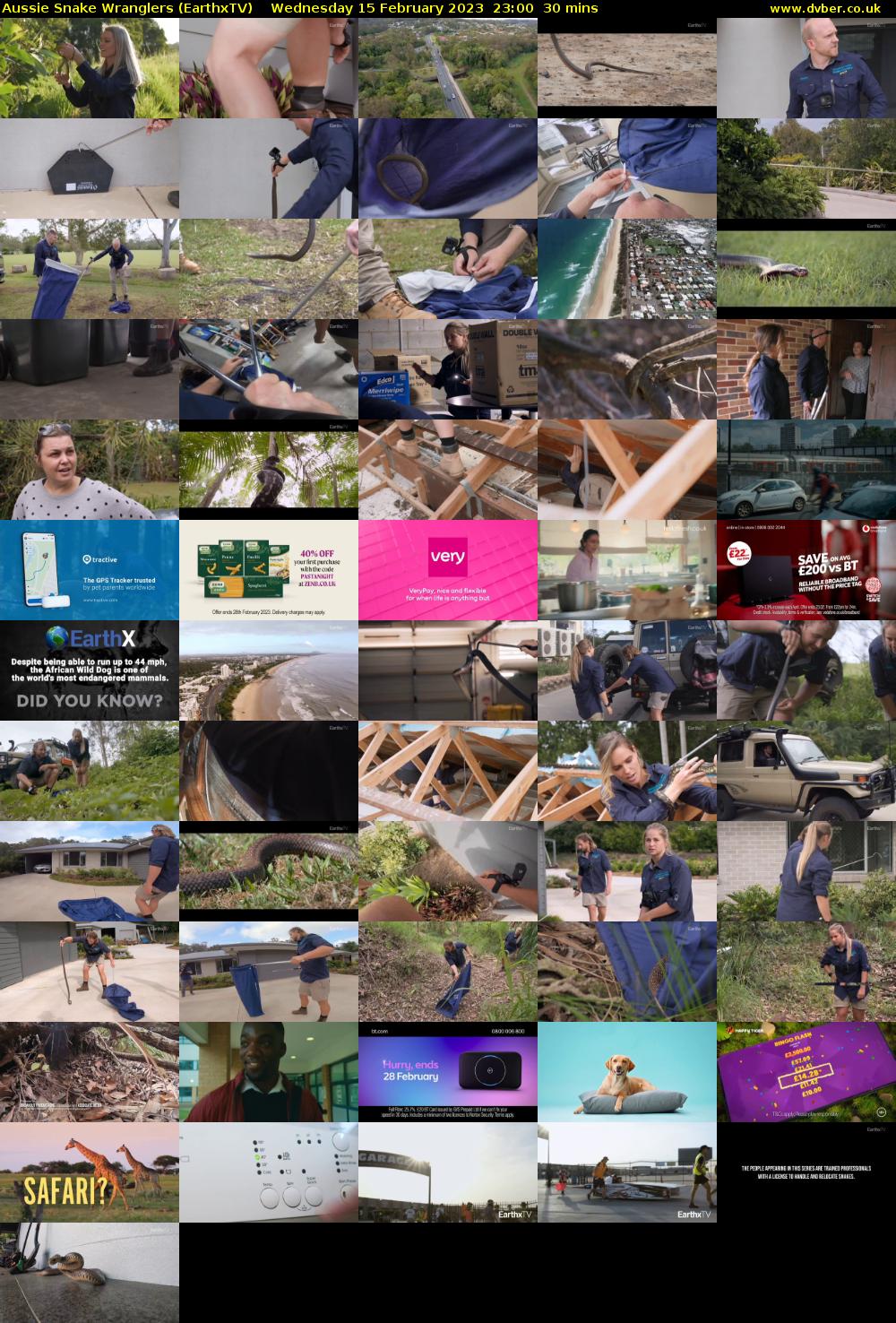 Aussie Snake Wranglers (EarthxTV) Wednesday 15 February 2023 23:00 - 23:30