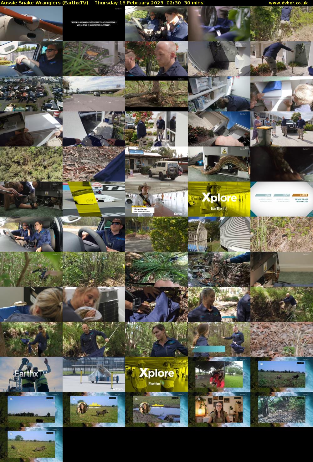 Aussie Snake Wranglers (EarthxTV) Thursday 16 February 2023 02:30 - 03:00