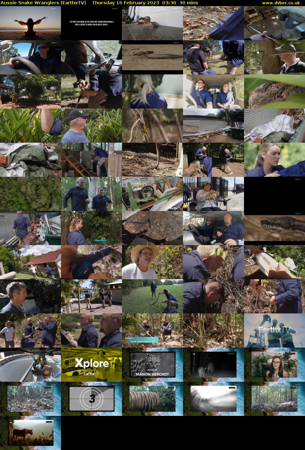 Aussie Snake Wranglers (EarthxTV) Thursday 16 February 2023 03:30 - 04:00