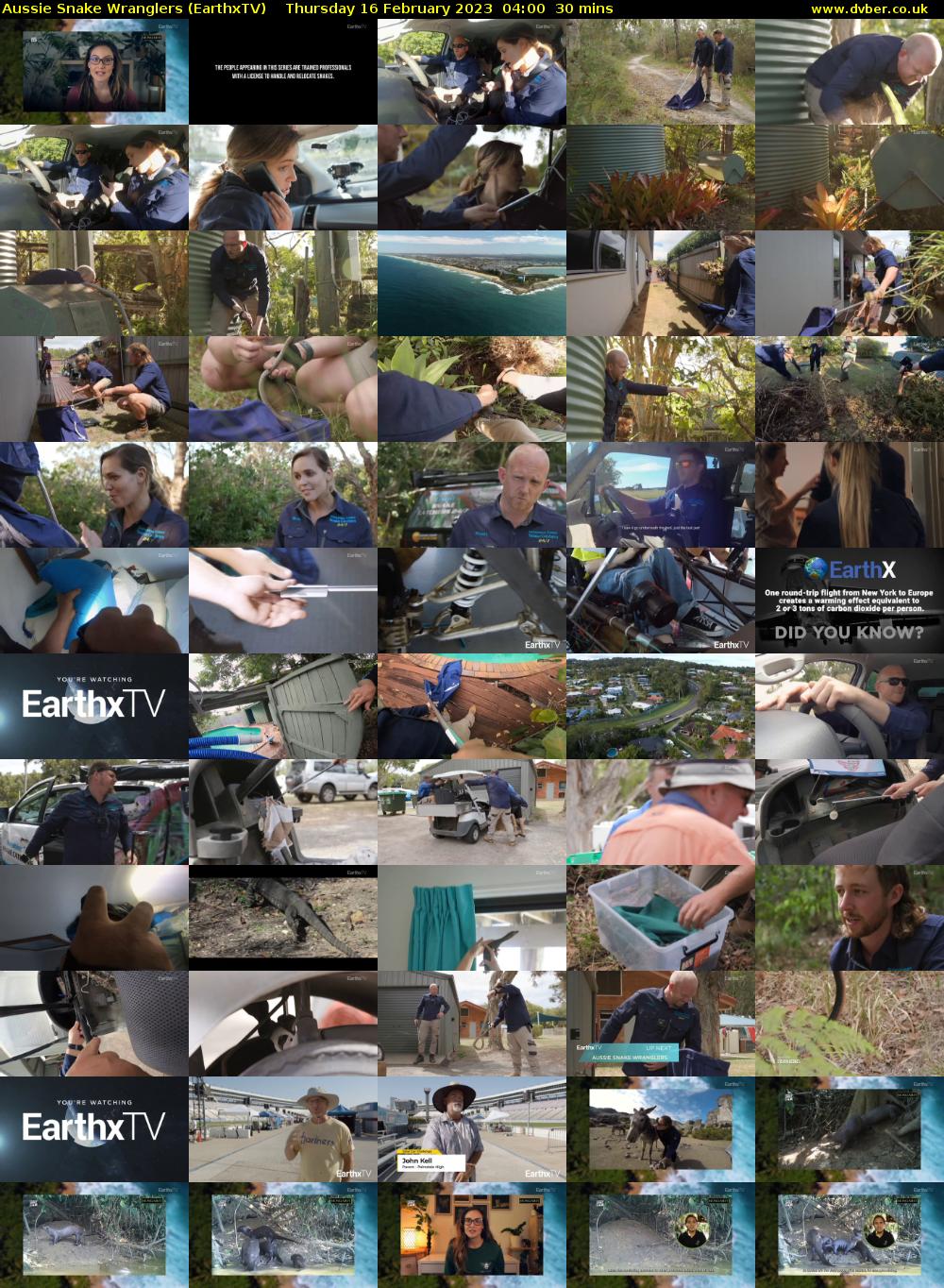 Aussie Snake Wranglers (EarthxTV) Thursday 16 February 2023 04:00 - 04:30