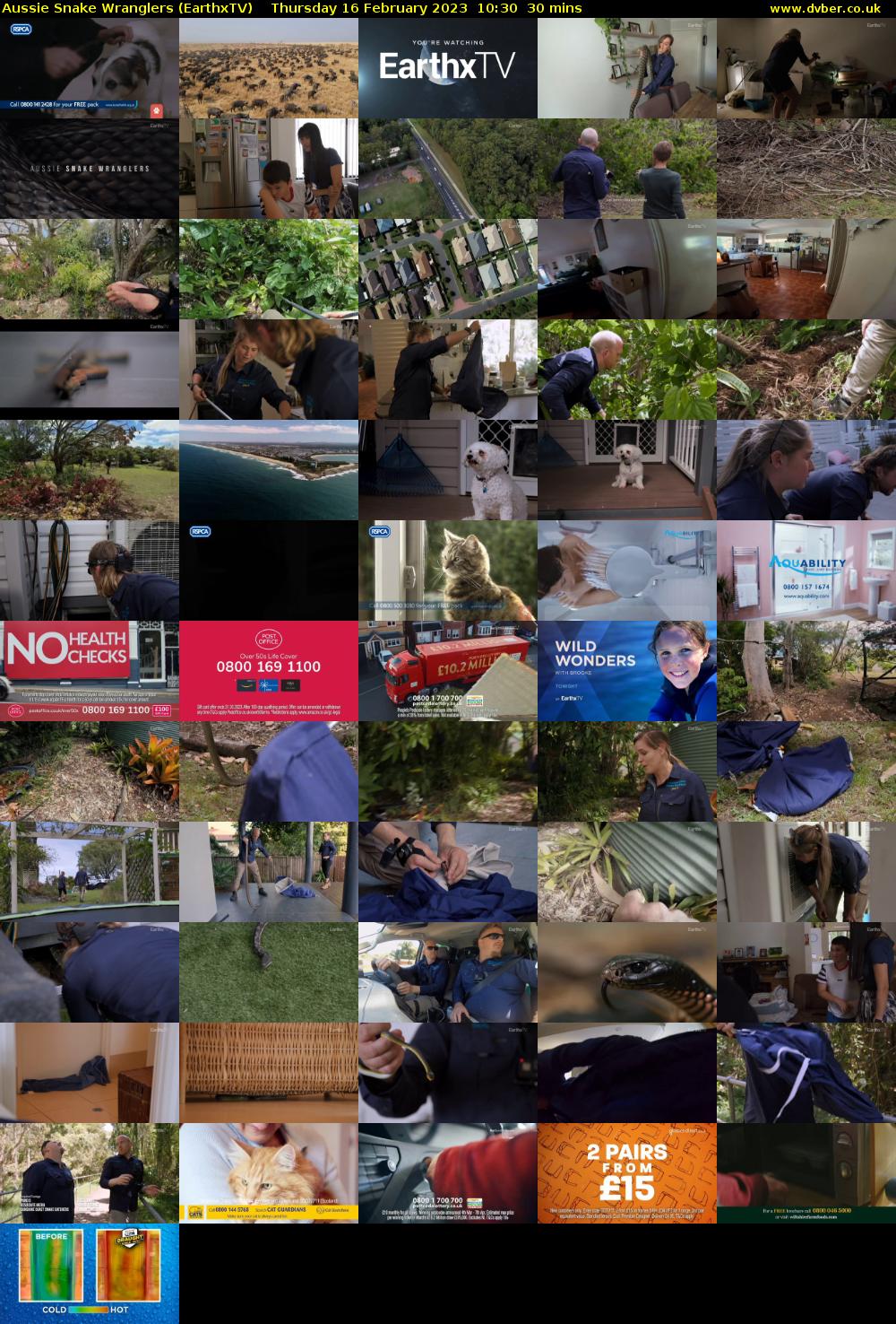 Aussie Snake Wranglers (EarthxTV) Thursday 16 February 2023 10:30 - 11:00