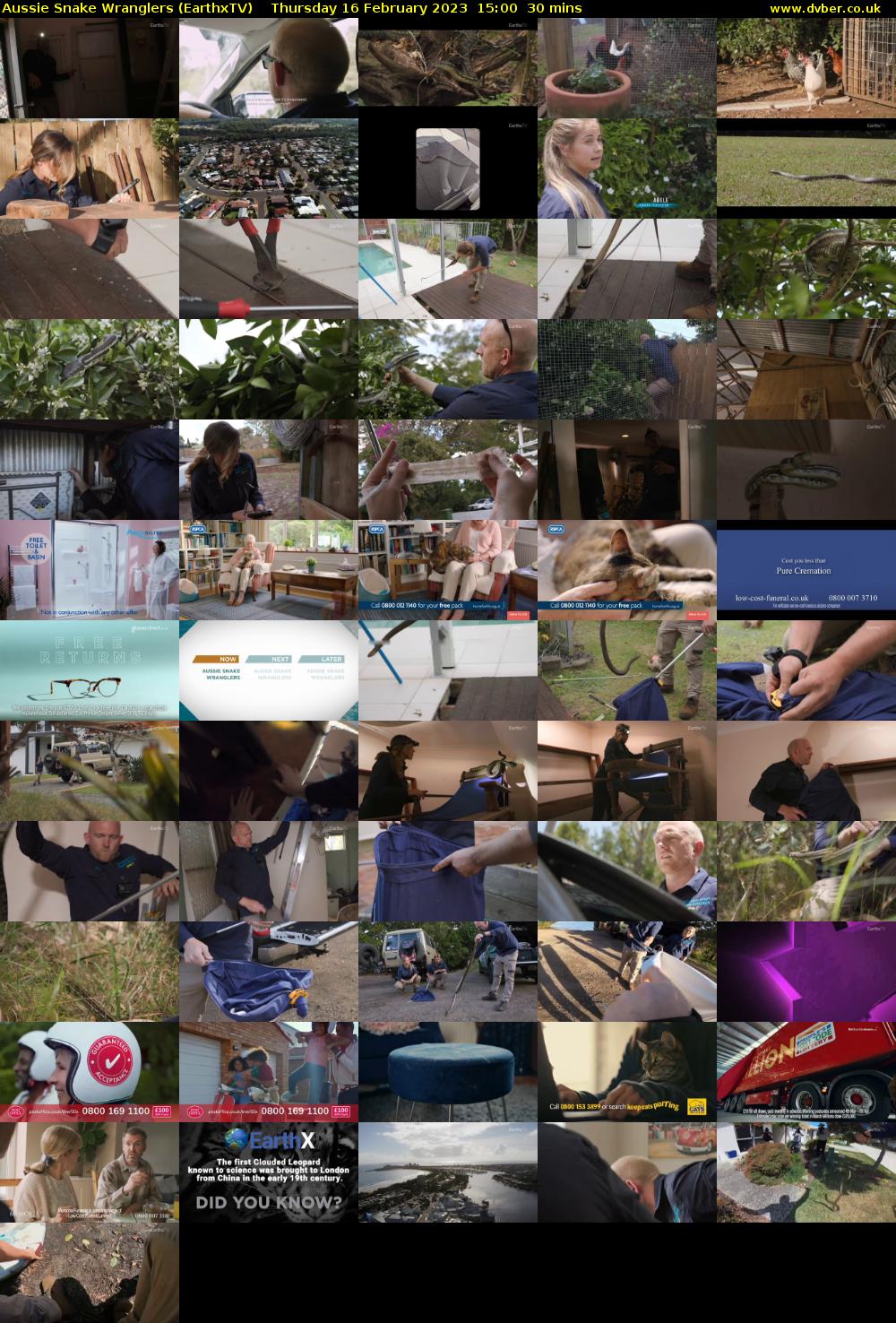 Aussie Snake Wranglers (EarthxTV) Thursday 16 February 2023 15:00 - 15:30