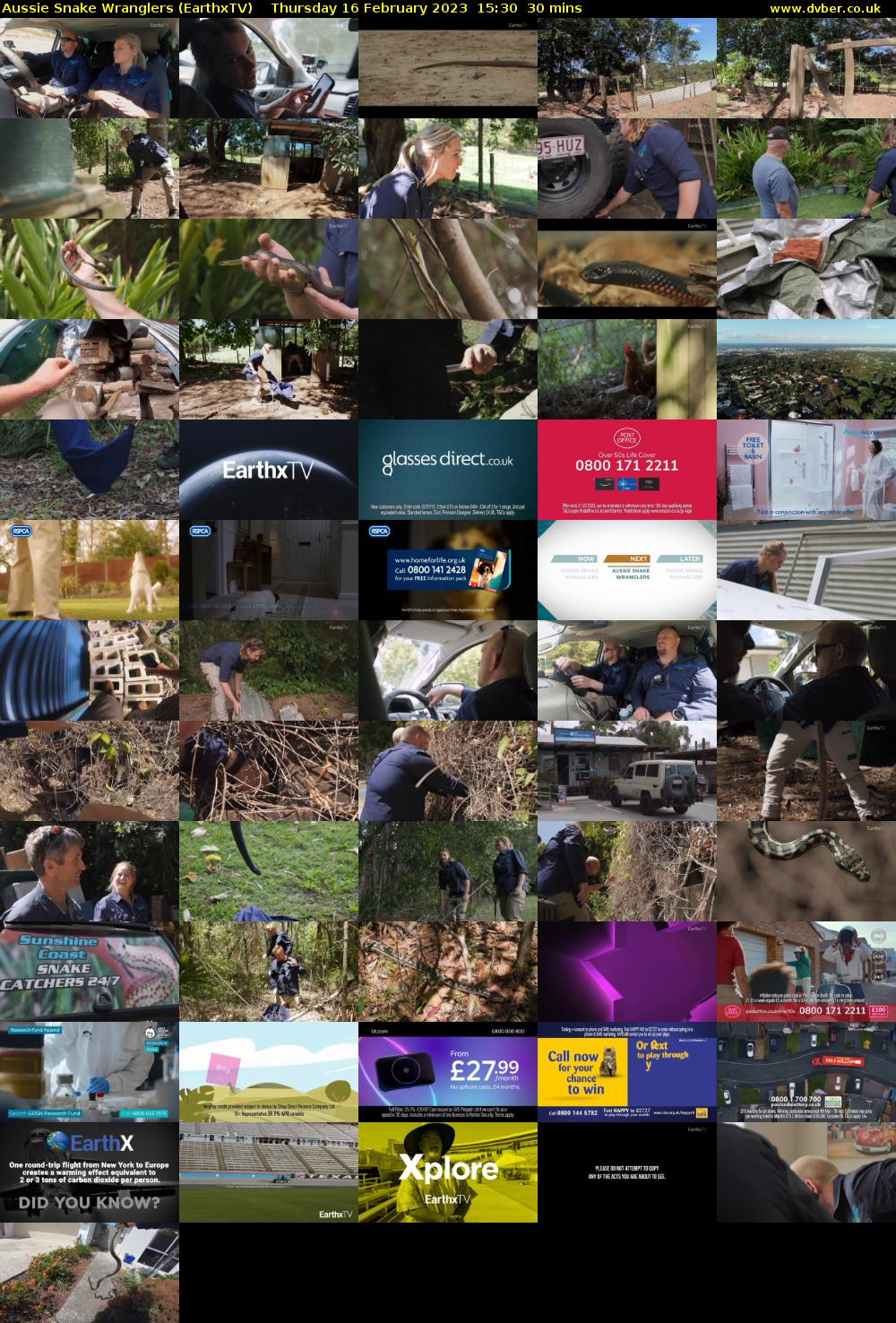 Aussie Snake Wranglers (EarthxTV) Thursday 16 February 2023 15:30 - 16:00