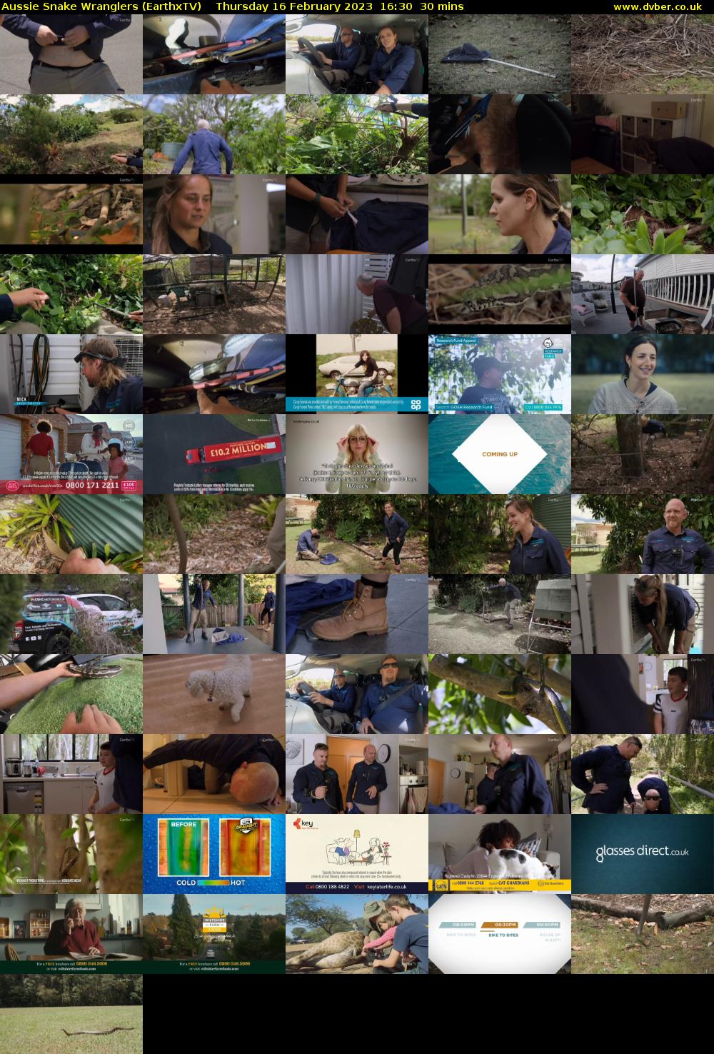 Aussie Snake Wranglers (EarthxTV) Thursday 16 February 2023 16:30 - 17:00