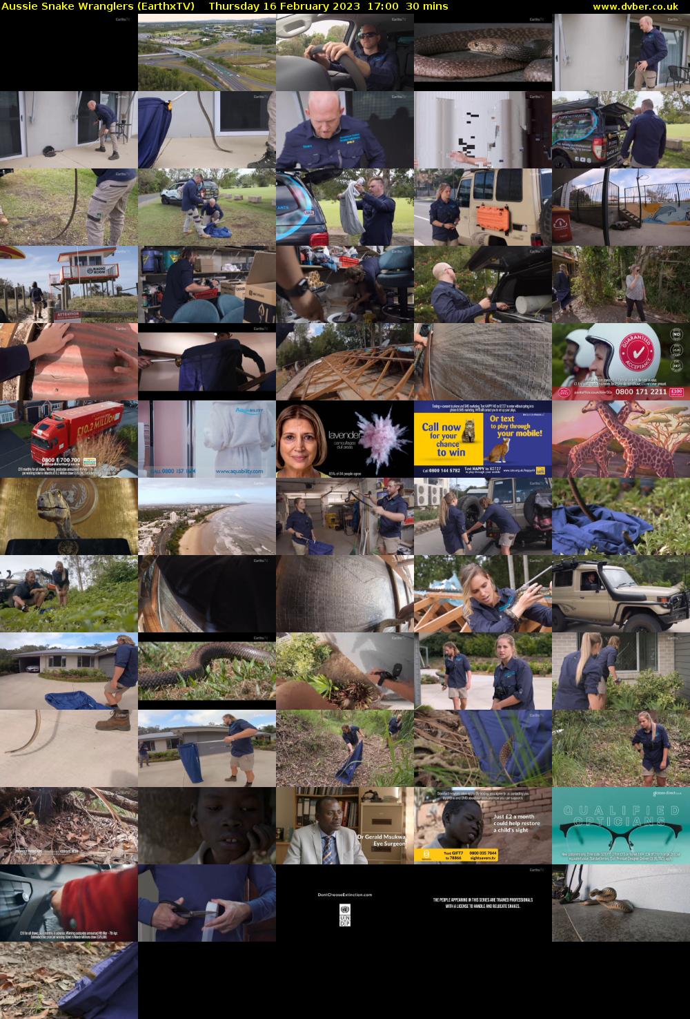 Aussie Snake Wranglers (EarthxTV) Thursday 16 February 2023 17:00 - 17:30
