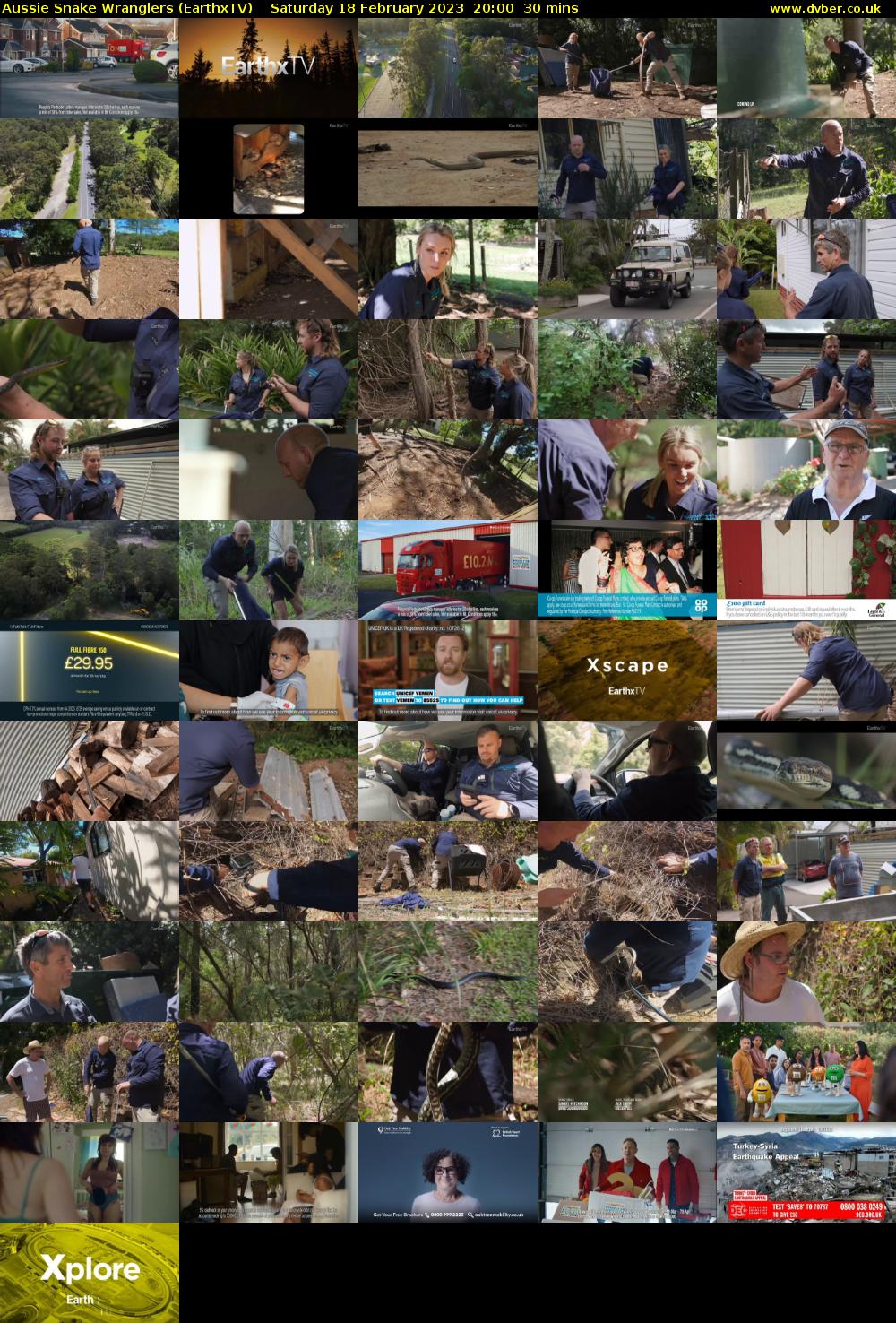 Aussie Snake Wranglers (EarthxTV) Saturday 18 February 2023 20:00 - 20:30