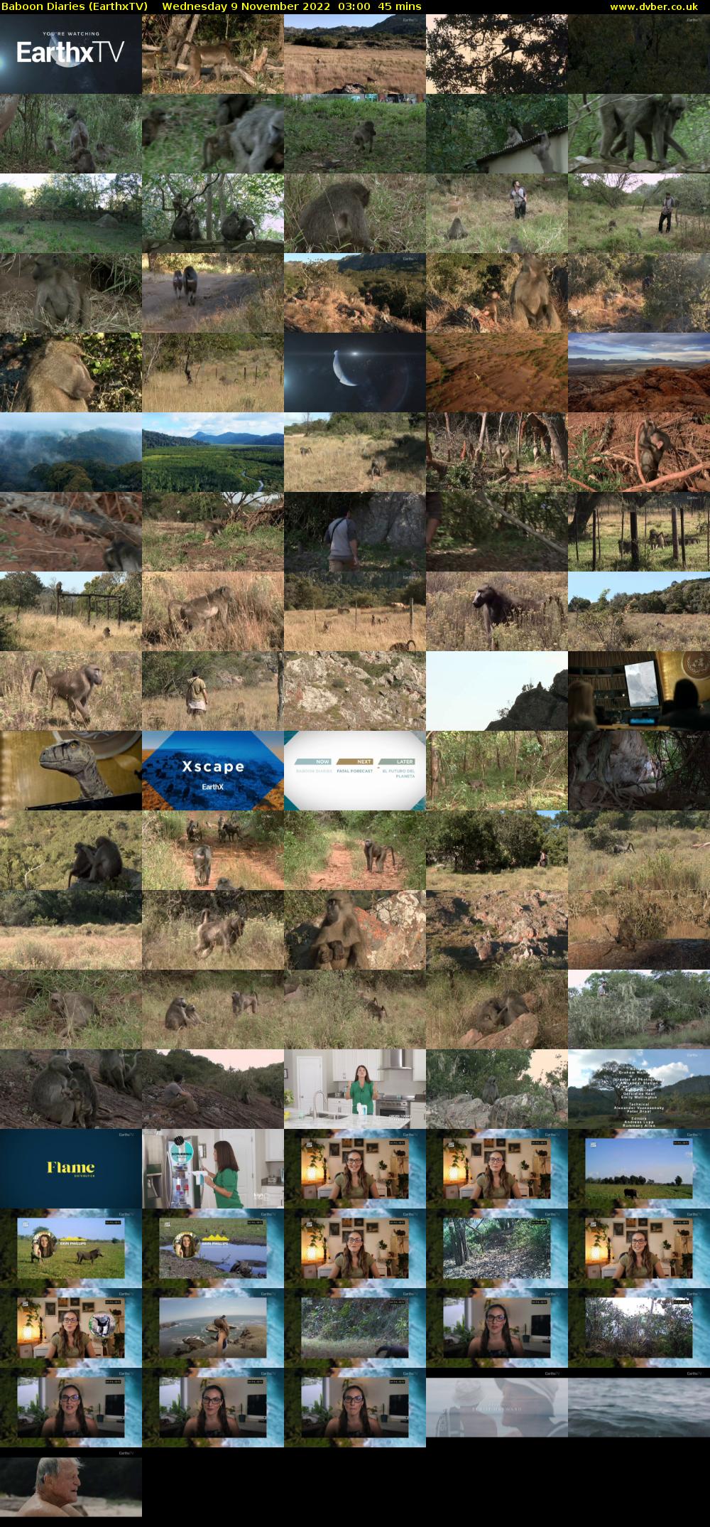 Baboon Diaries (EarthxTV) Wednesday 9 November 2022 03:00 - 03:45