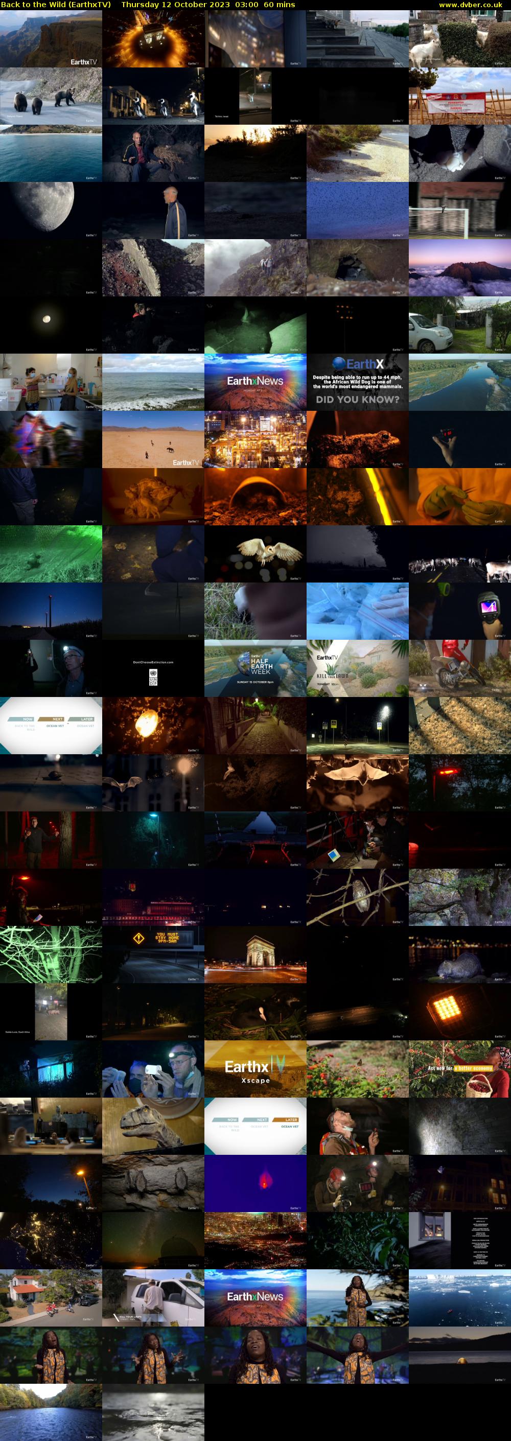 Back to the Wild (EarthxTV) Thursday 12 October 2023 03:00 - 04:00