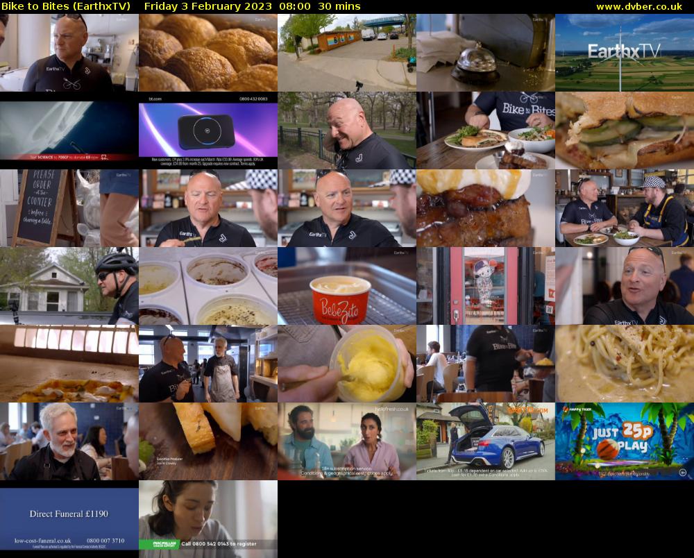 Bike to Bites (EarthxTV) Friday 3 February 2023 08:00 - 08:30