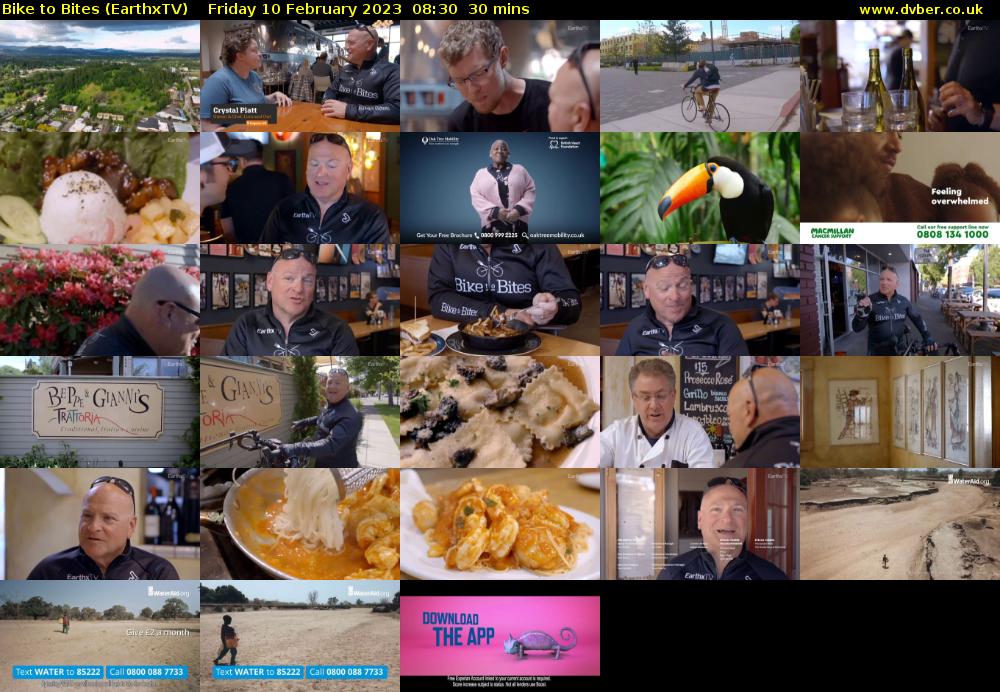 Bike to Bites (EarthxTV) Friday 10 February 2023 08:30 - 09:00