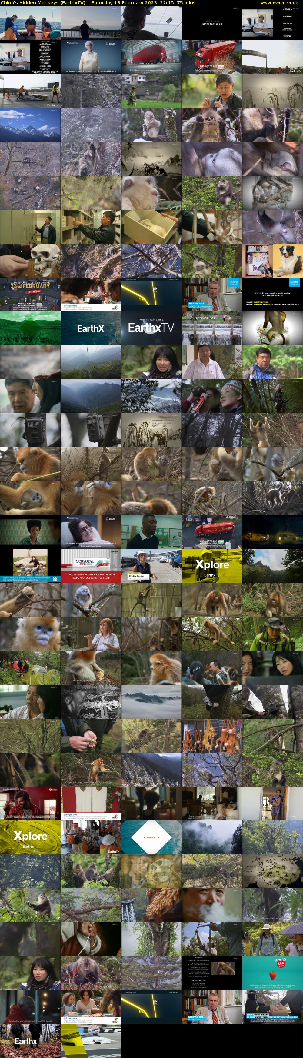 China's Hidden Monkeys (EarthxTV) Saturday 18 February 2023 22:15 - 23:30