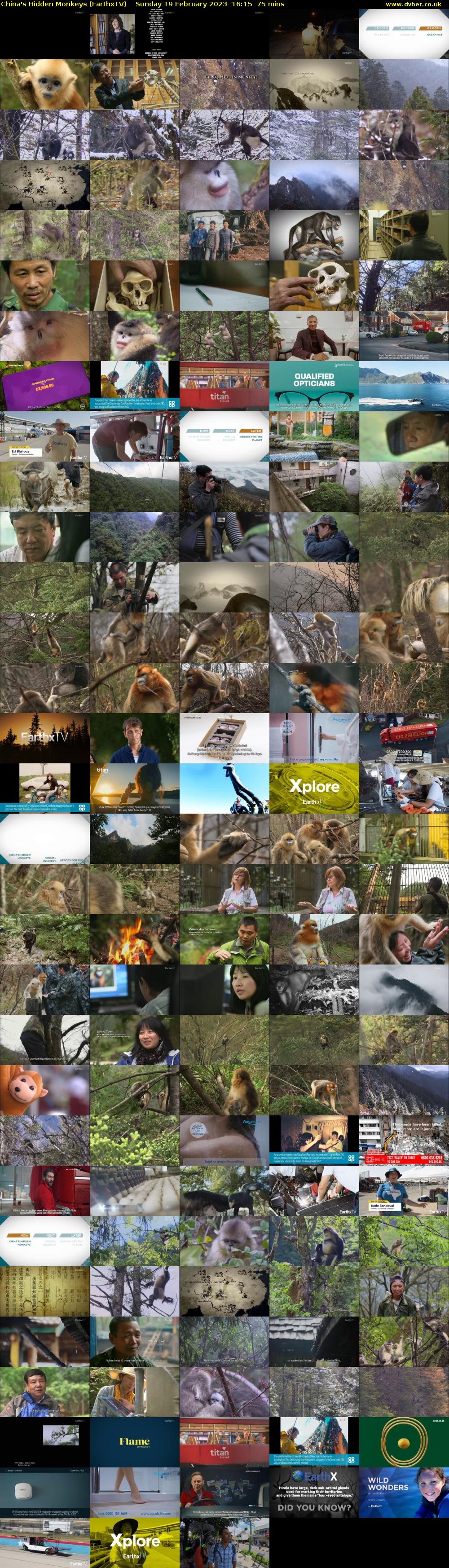 China's Hidden Monkeys (EarthxTV) Sunday 19 February 2023 16:15 - 17:30