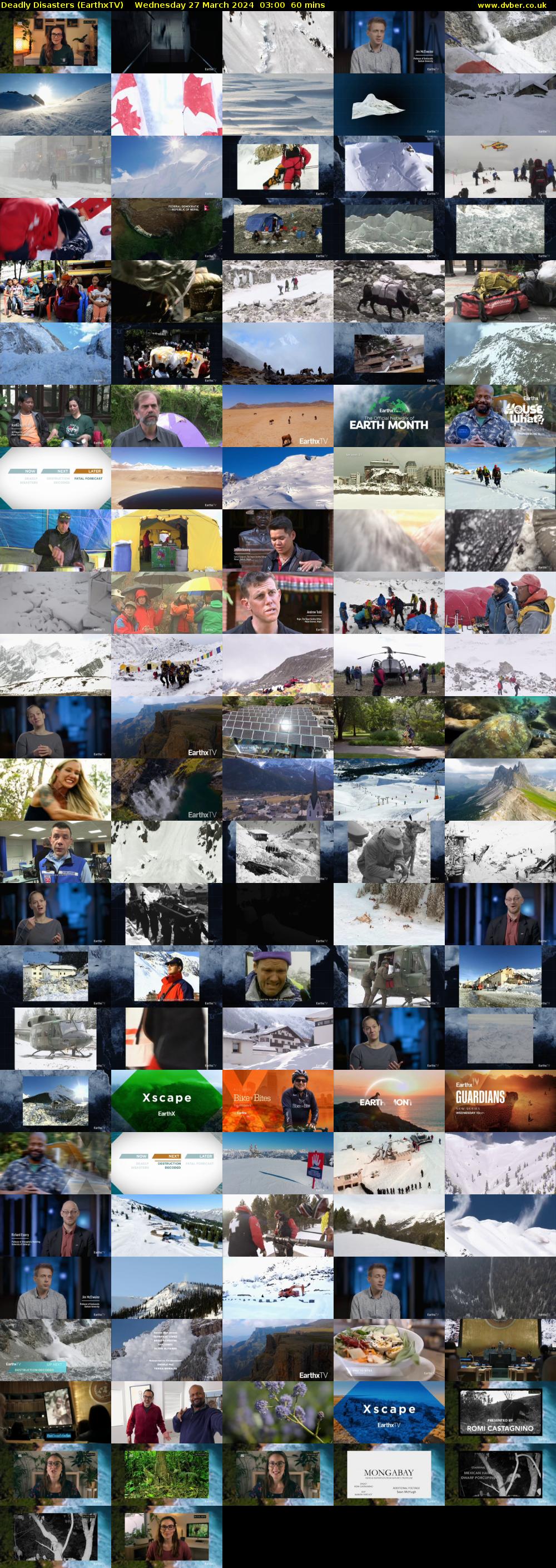 Deadly Disasters (EarthxTV) Wednesday 27 March 2024 03:00 - 04:00