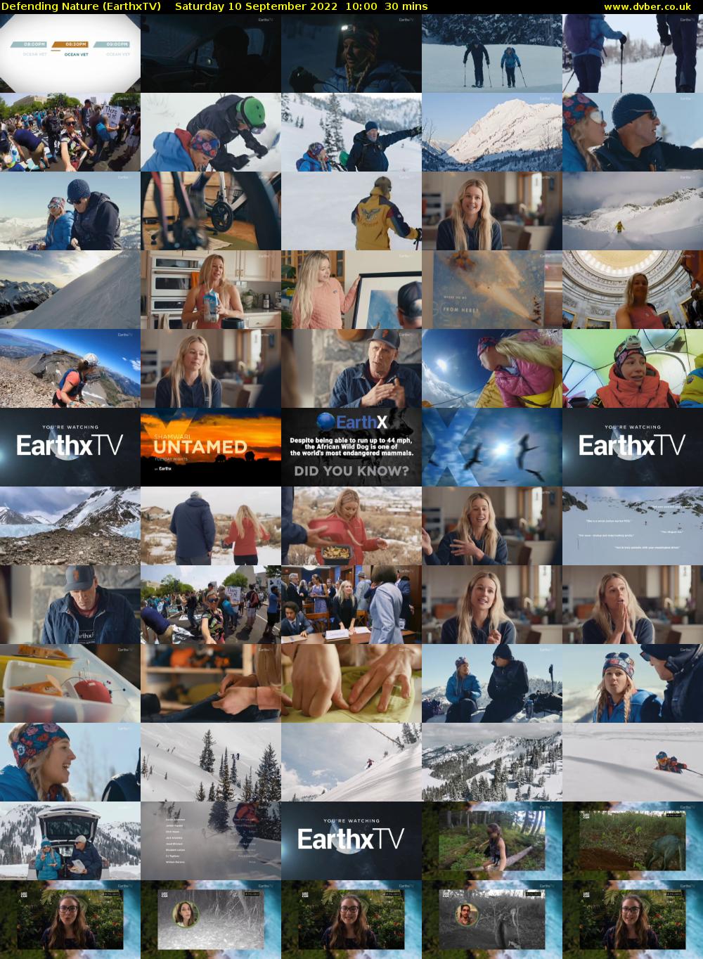 Defending Nature (EarthxTV) Saturday 10 September 2022 10:00 - 10:30