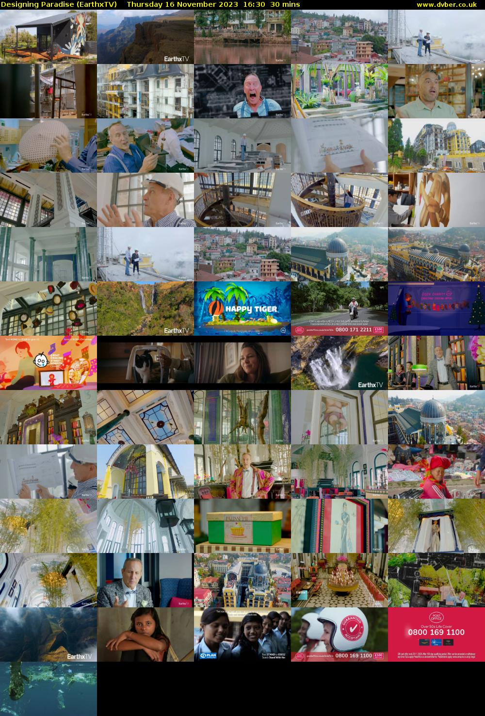 Designing Paradise (EarthxTV) Thursday 16 November 2023 16:30 - 17:00