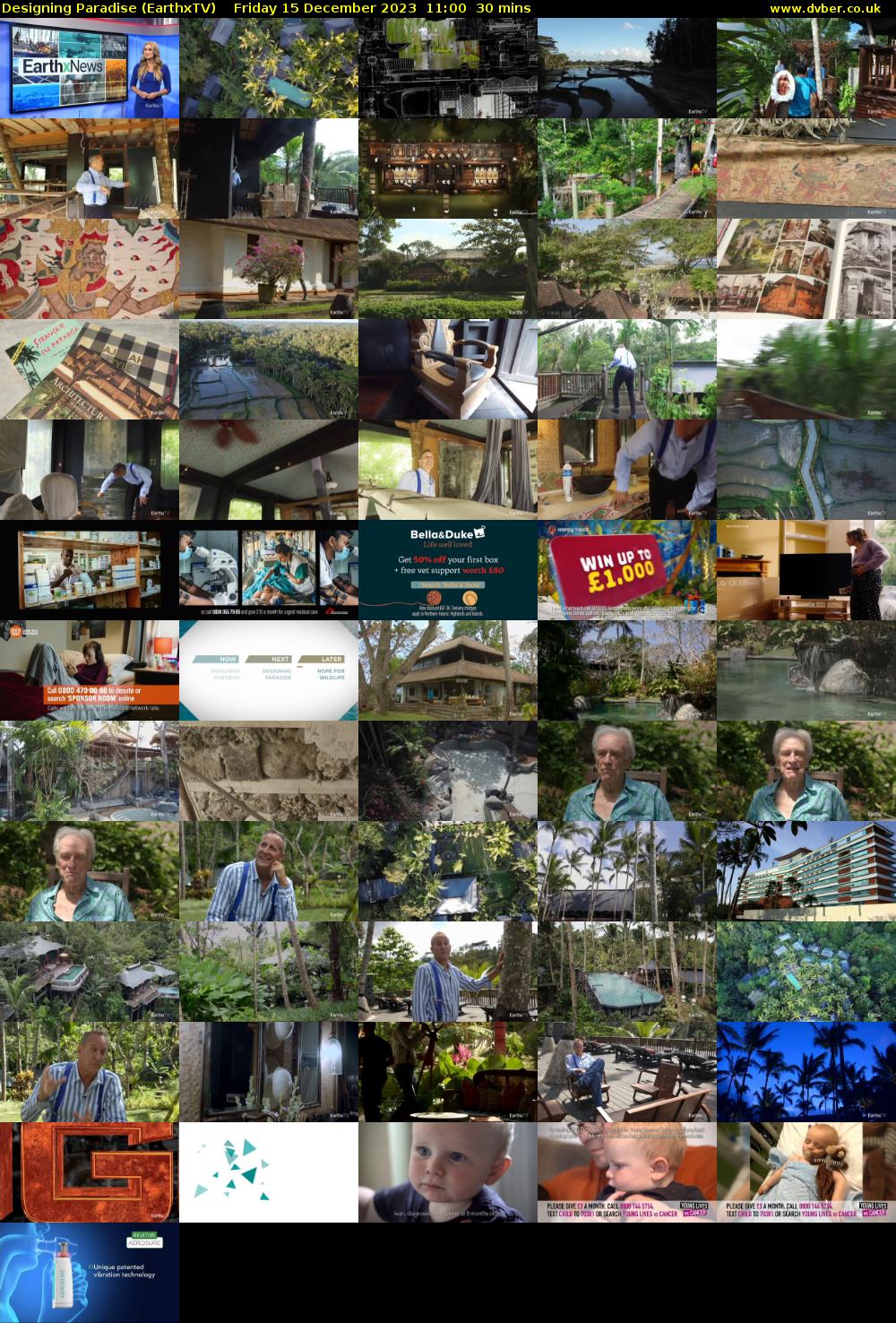 Designing Paradise (EarthxTV) Friday 15 December 2023 11:00 - 11:30