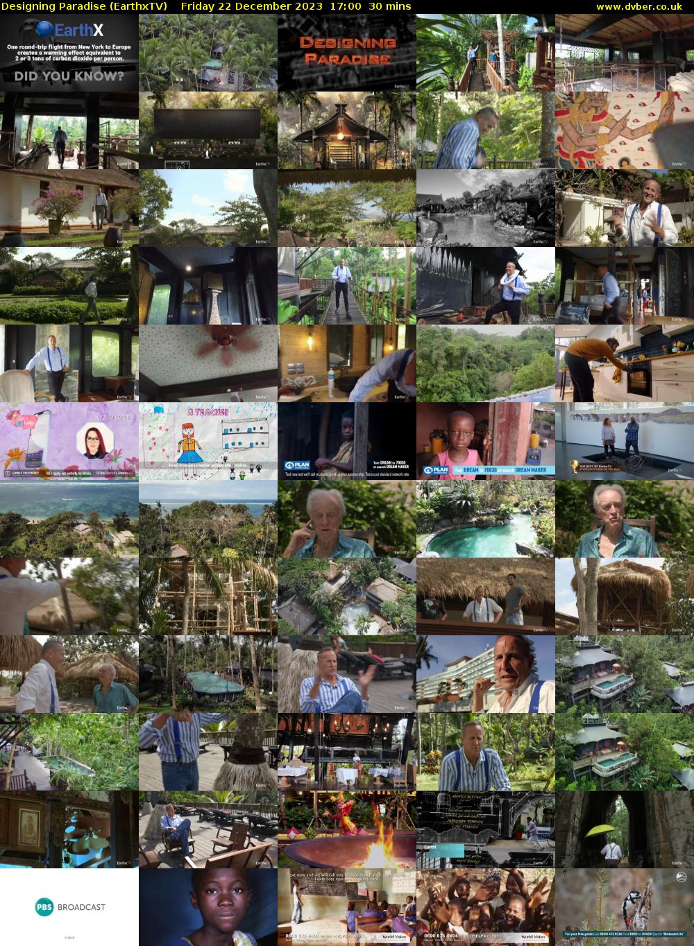 Designing Paradise (EarthxTV) Friday 22 December 2023 17:00 - 17:30