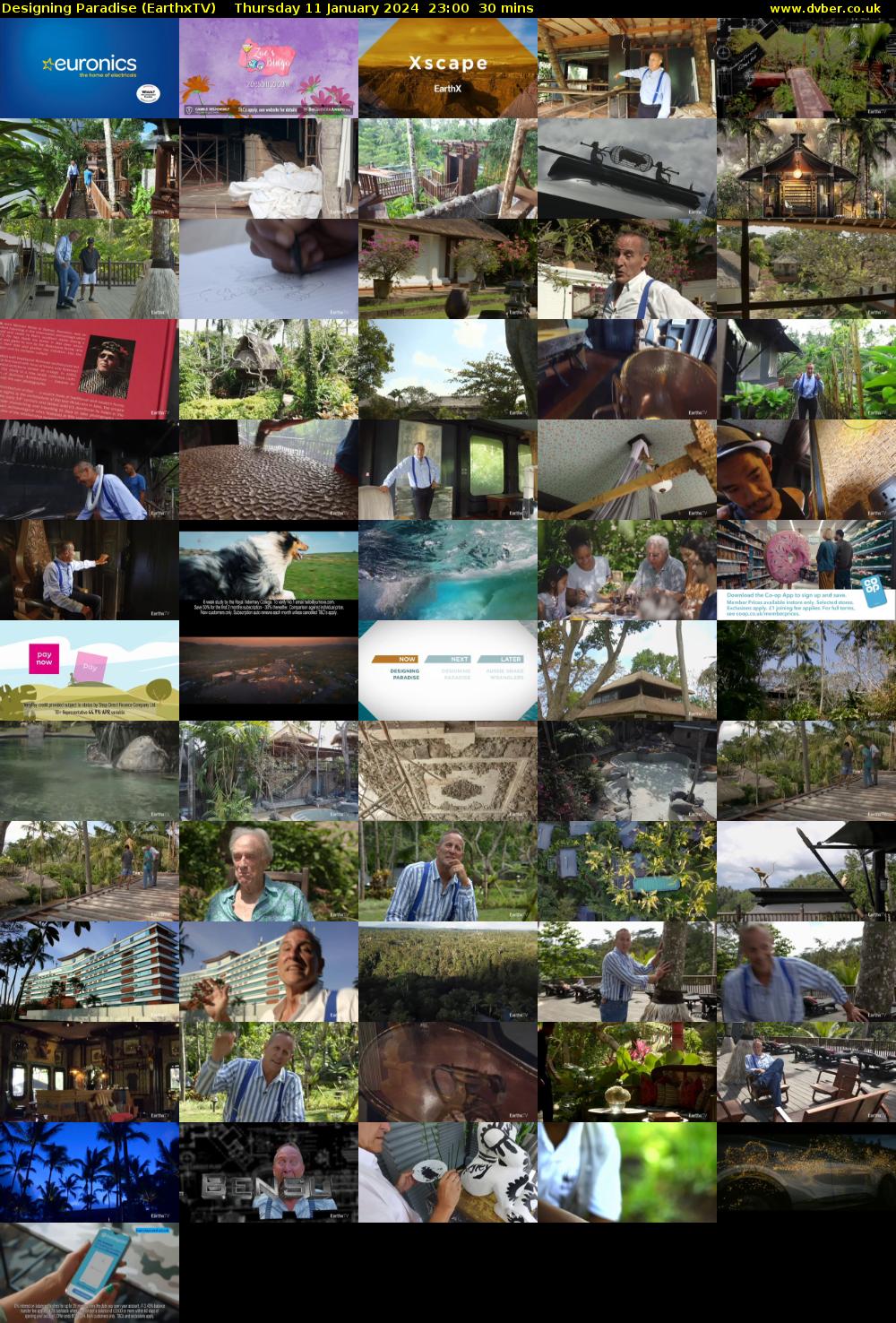 Designing Paradise (EarthxTV) Thursday 11 January 2024 23:00 - 23:30