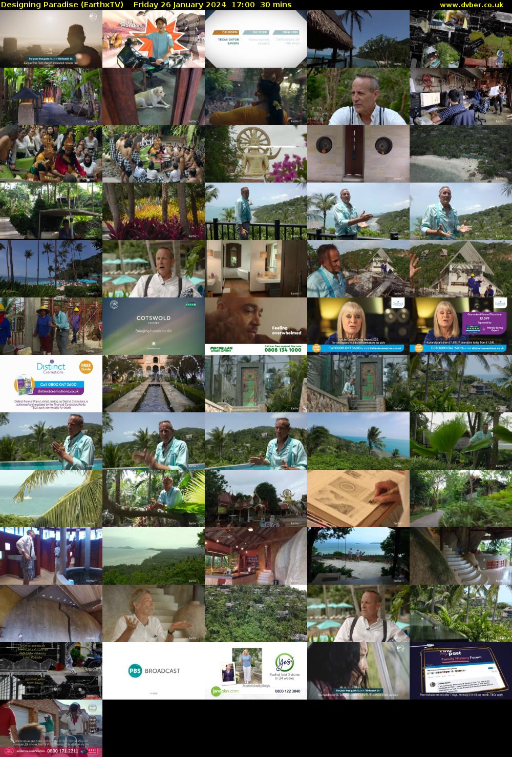 Designing Paradise (EarthxTV) Friday 26 January 2024 17:00 - 17:30