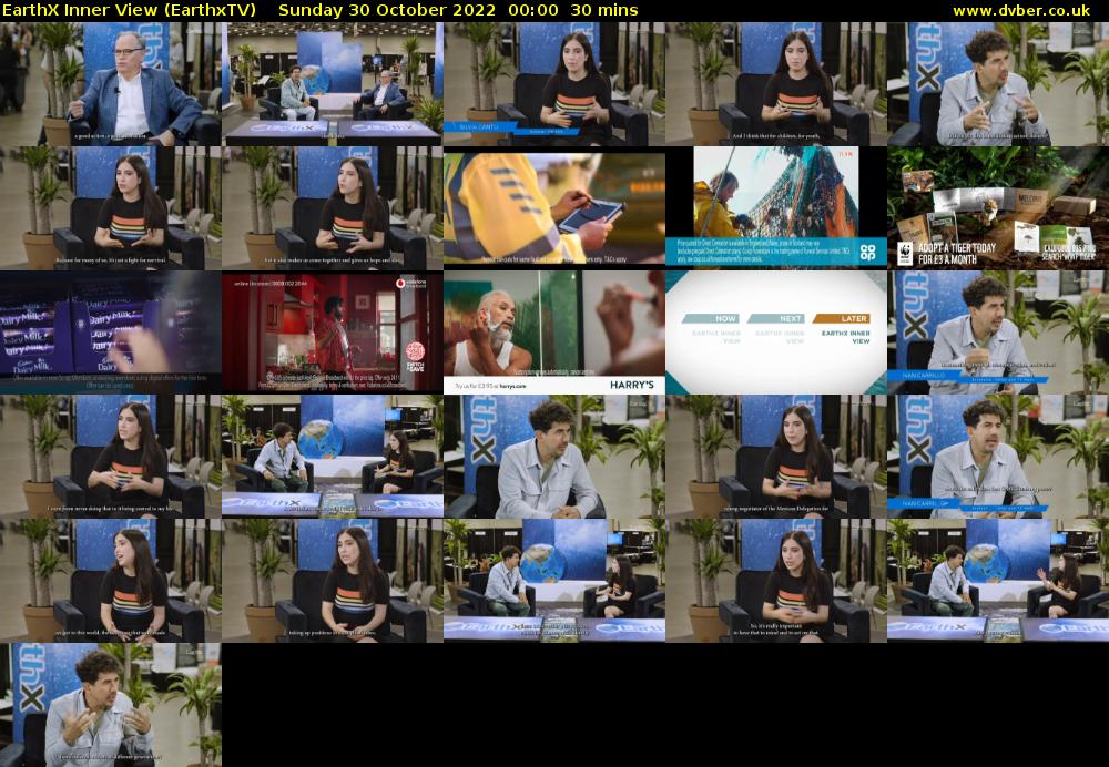 EarthX Inner View (EarthxTV) Sunday 30 October 2022 00:00 - 00:30