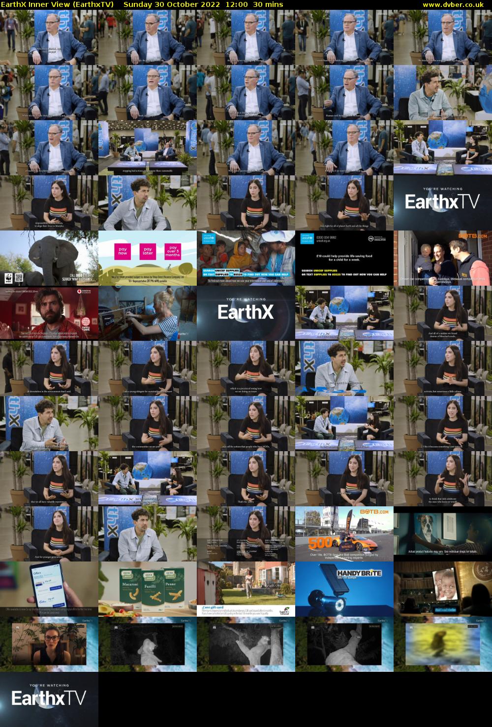 EarthX Inner View (EarthxTV) Sunday 30 October 2022 12:00 - 12:30