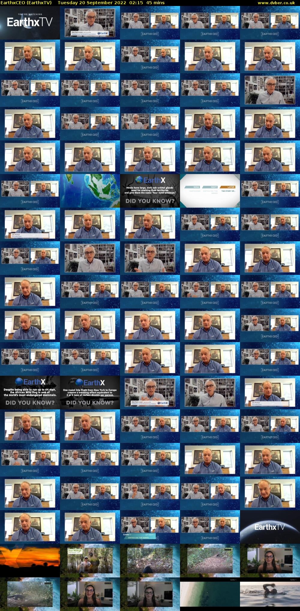 EarthxCEO (EarthxTV) Tuesday 20 September 2022 02:15 - 03:00