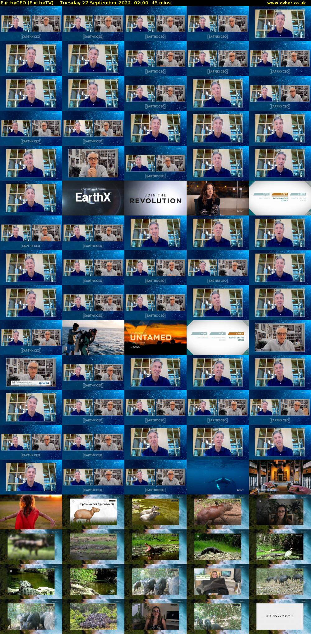 EarthxCEO (EarthxTV) Tuesday 27 September 2022 02:00 - 02:45