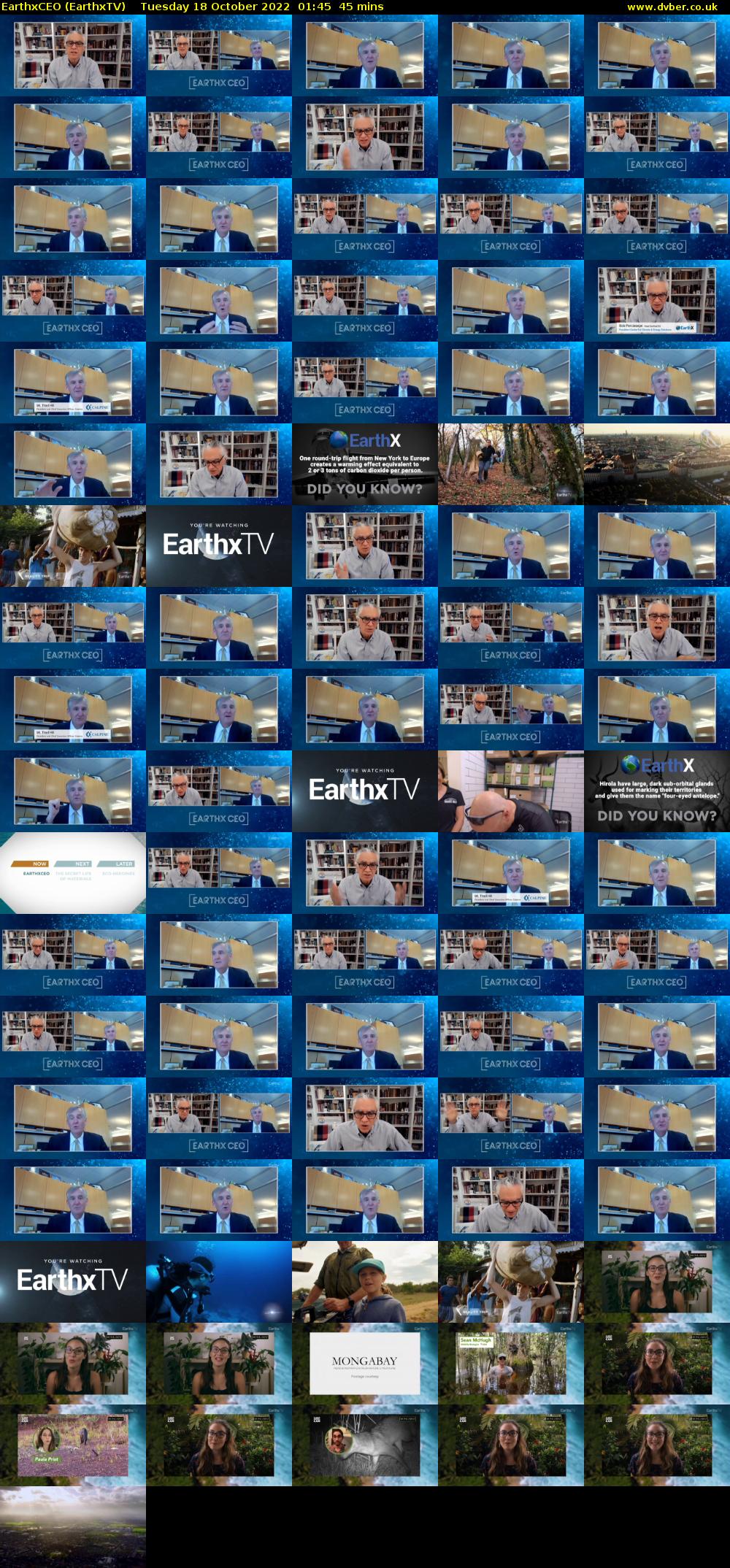EarthxCEO (EarthxTV) Tuesday 18 October 2022 01:45 - 02:30