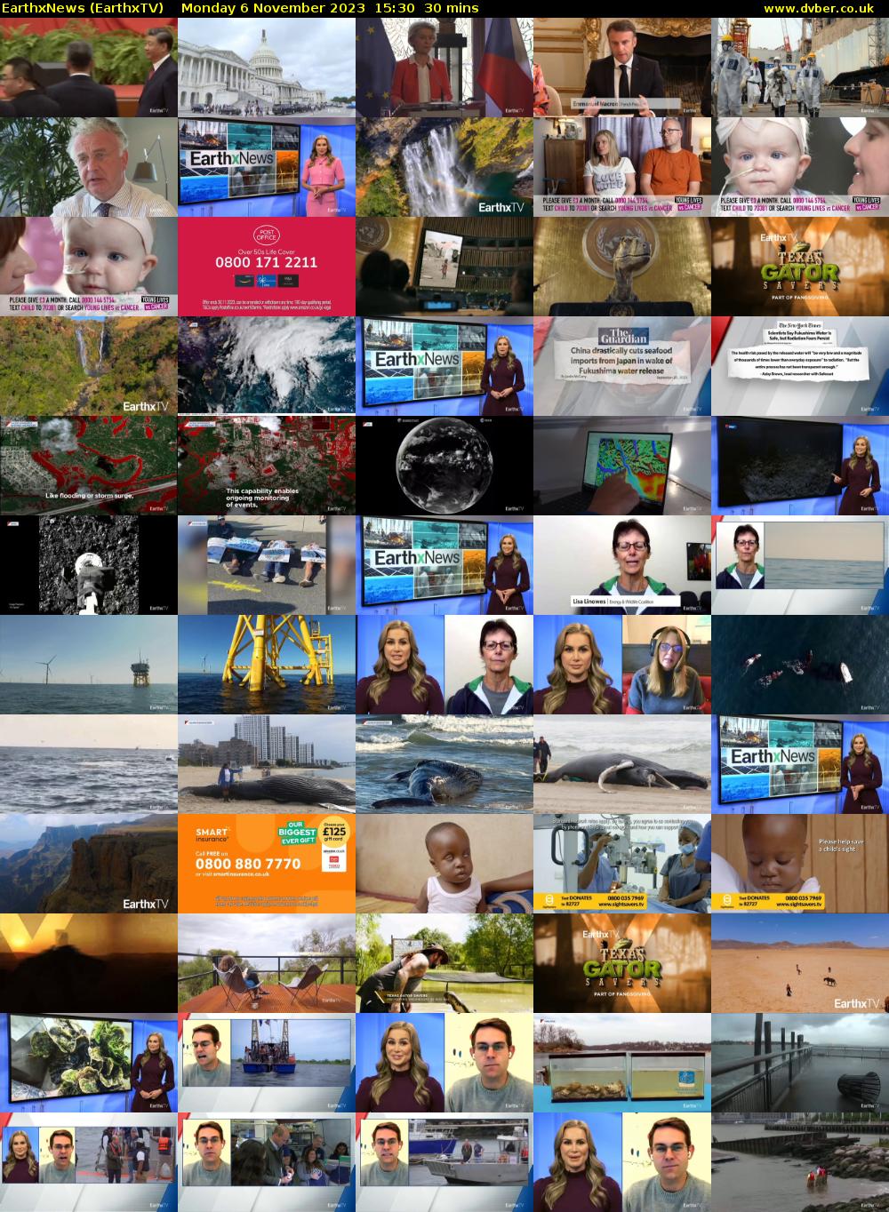 EarthxNews (EarthxTV) Monday 6 November 2023 15:30 - 16:00