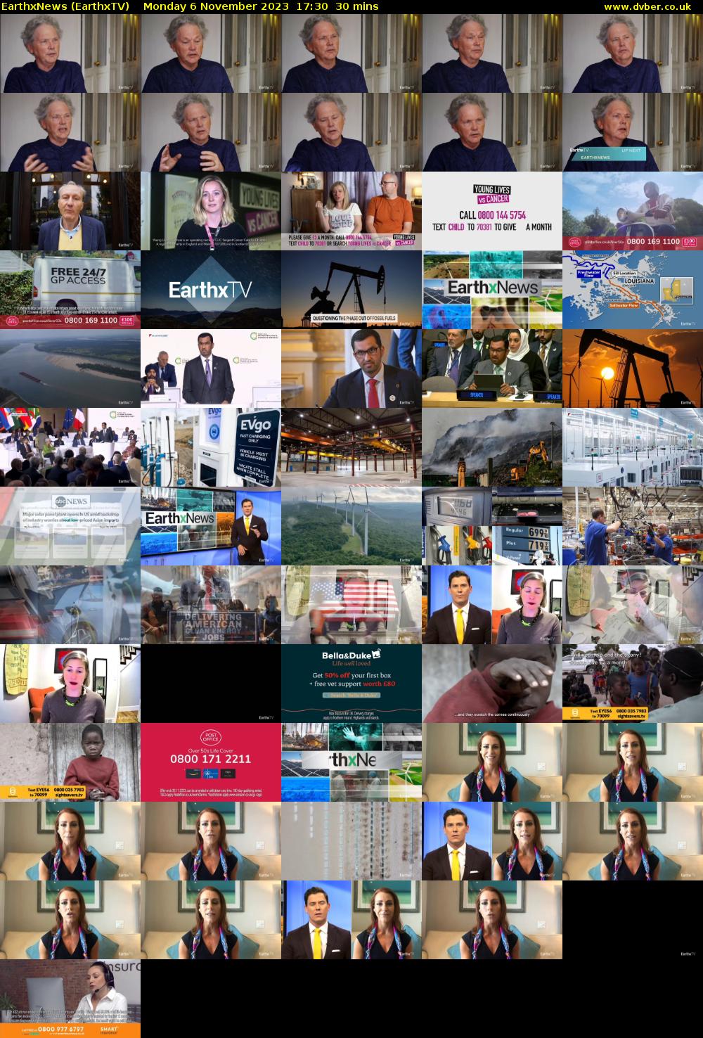 EarthxNews (EarthxTV) Monday 6 November 2023 17:30 - 18:00