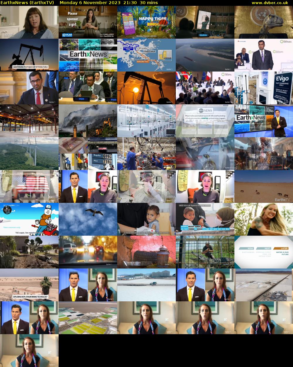 EarthxNews (EarthxTV) Monday 6 November 2023 21:30 - 22:00