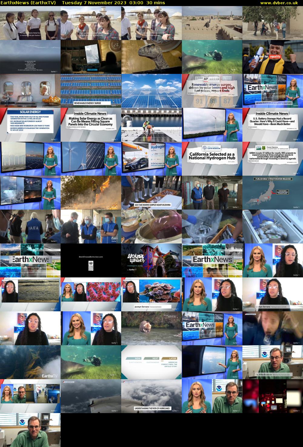 EarthxNews (EarthxTV) Tuesday 7 November 2023 03:00 - 03:30