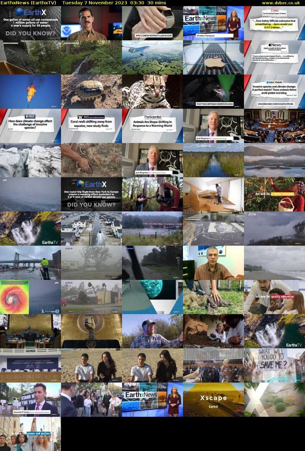 EarthxNews (EarthxTV) Tuesday 7 November 2023 03:30 - 04:00