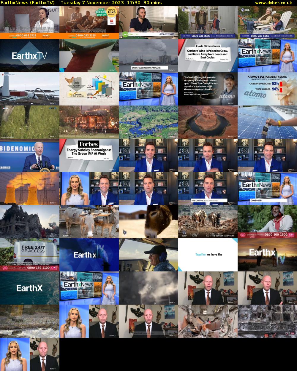 EarthxNews (EarthxTV) Tuesday 7 November 2023 17:30 - 18:00